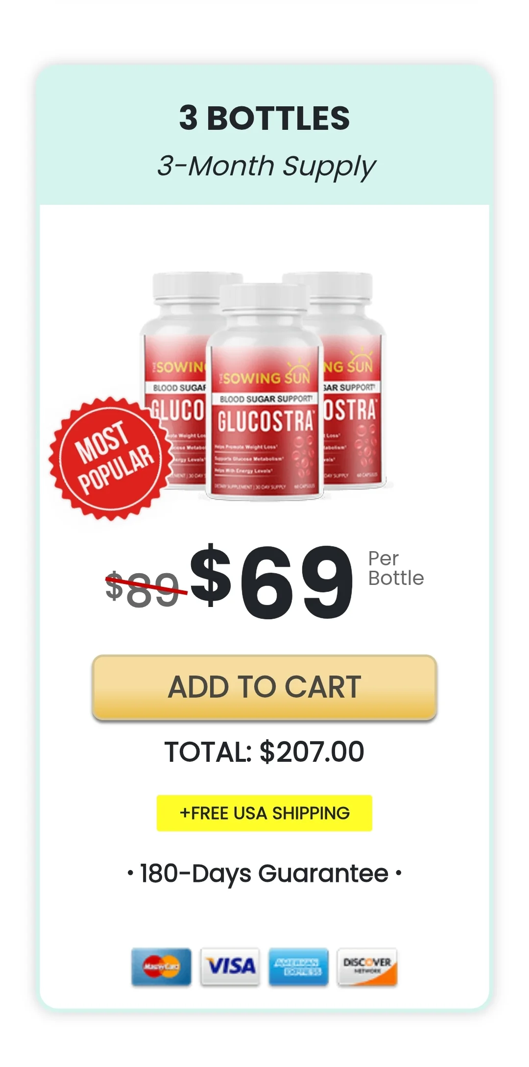 Glucostra™ 3 bottles pricing